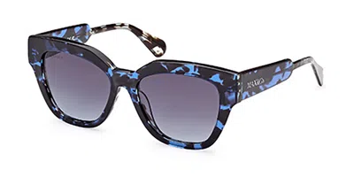 Max & Co Mo0059 55w Women's Sunglasses Blue Size 52 In Purple