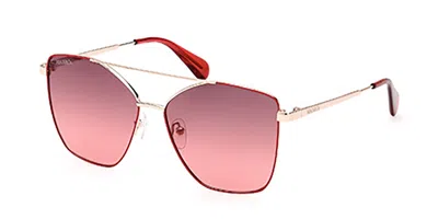 Max & Co Mo0062 28b Women's Sunglasses Gold Size 56