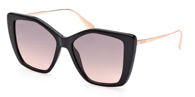 Max & Co Mo0065 01b Women's Sunglasses Black Size 54