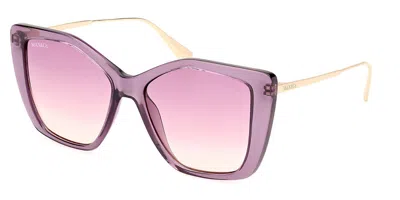 Max & Co Mo0065 81z Women's Sunglasses Purple Size 54