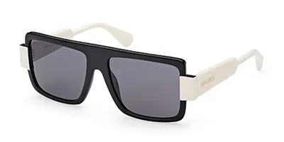 Max & Co Mo0066 01a Women's Sunglasses Black Size 56 In Pattern