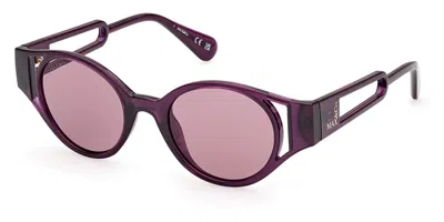Max & Co Mo0069 81y Women's Sunglasses Purple Size 48