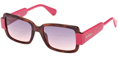 Max & Co Mo0074 56w Women's Sunglasses Tortoiseshell Size 53 In Purple
