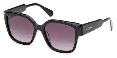 Max & Co Mo0075 01b Women's Sunglasses Black Size 55
