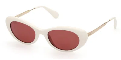 Max & Co Mo0077 21s Women's Sunglasses White Size 52