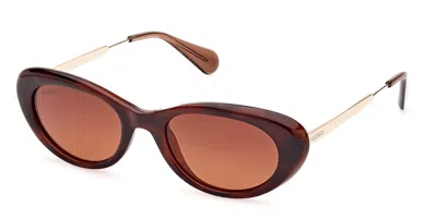 Max & Co Mo0077 52f Women's Sunglasses Tortoiseshell Size 52 In Brown