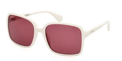 Max & Co Mo0079 21s Women's Sunglasses White Size 57