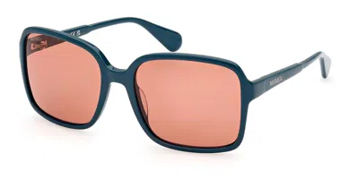 Max & Co Mo0079 96e Women's Sunglasses Blue Size 57