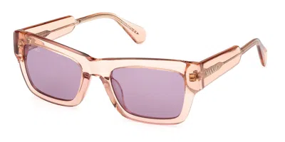 Max & Co Mo0081 44y Women's Sunglasses Clear Size 50 In Pink