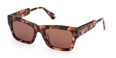 Max & Co Mo0081 55e Women's Sunglasses Tortoiseshell Size 52 In Brown