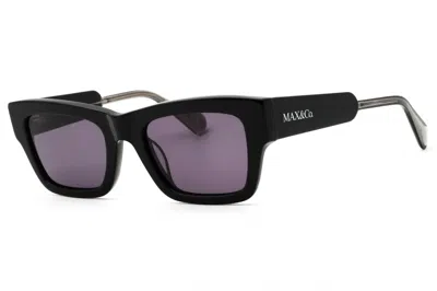 Max & Co Mo0081 Rectangular Acetate Sunglasses In Black