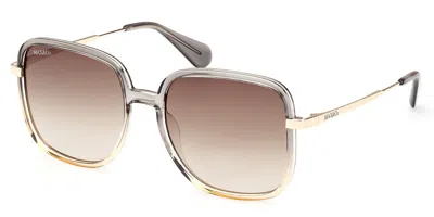 Max & Co Mo0083 20f Women's Sunglasses Grey Size 56 In Gray