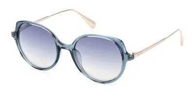 Max & Co Mo0088 87w Women's Sunglasses Blue Size 50