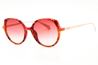 Max & Co Mo0088 Round Tortoiseshell Sunglasses In Red