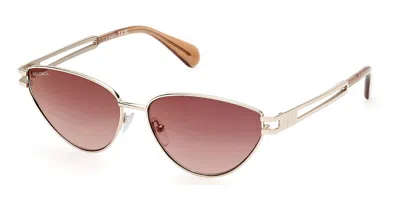 Max & Co Mo0089 32g Women's Sunglasses Gold Size 56 In Brown