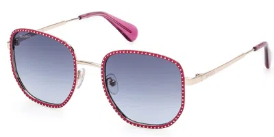 Max & Co Mo0091 75w Women's Sunglasses Pink Size 52 In Red
