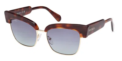 Max & Co Mo0092 52w Women's Sunglasses Gold Size 54 In Metallic