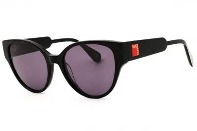 Max & Co Mo0095 Cat Eye Acetate Sunglasses In Black