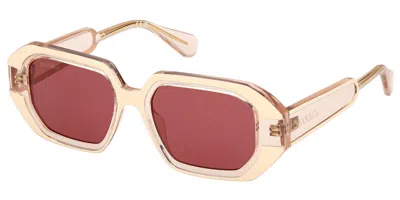 Max & Co Mo0097 25s Women's Sunglasses White Size 51 In Blue