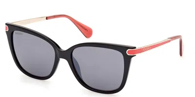 Max & Co Mo0100 01c Women's Sunglasses Black Size 55