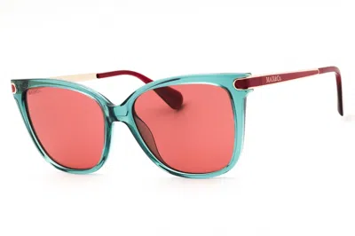 Max & Co Mo0100 Rectangular Frame Sunglasses In Turquoise