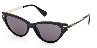 Max & Co Mo0101 01a Women's Sunglasses Black Size 54