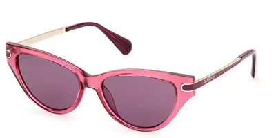 Max & Co Mo0101 66y Women's Sunglasses Red Size 54 In Burgundy