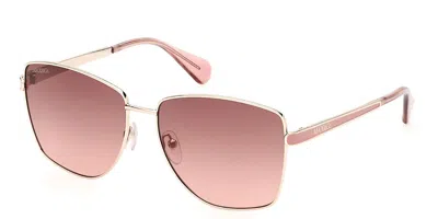 Max & Co Mo0104 32f Women's Sunglasses Gold Size 57 In Transparent