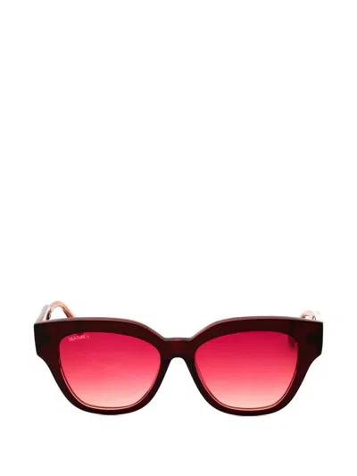 Max & Co Mo0106 Rectangle-frame Sunglasses In Red