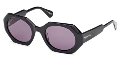 Max & Co Mo0115 01a Women's Sunglasses Black Size 51