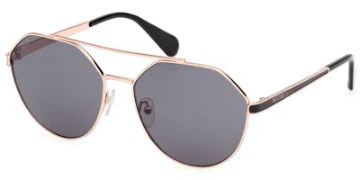 Max & Co Mo0119 33a Women's Sunglasses Gold Size 58 In Brown