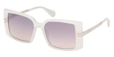 Max & Co Mo0120 25f Women's Sunglasses White Size 55