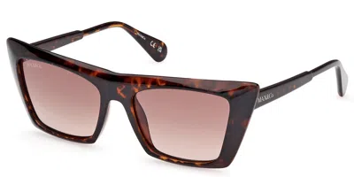 Max & Co Mo0122 52f Women's Sunglasses Tortoiseshell Size 54 In Brown