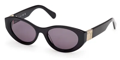Max & Co Mo0123 01a Women's Sunglasses Black Size 53