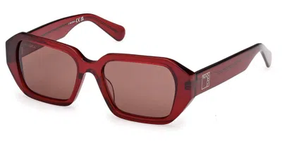 Max & Co Mo0126 66e Women's Sunglasses Red Size 53