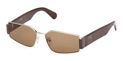 Max & Co Mo0128 32j Women's Sunglasses Gold Size 56