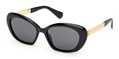 Max & Co Mo0133 01a Occhiali Da Sole Neri Per Donna In Black