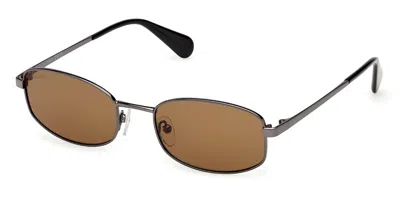 Max & Co Mo0135 08j Occhiali Da Sole Gunmetal Per Donna In Gray