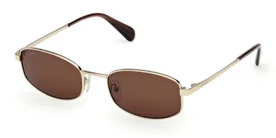 Max & Co Mo0135 32e Occhiali Da Sole Oro Per Donna In Gold