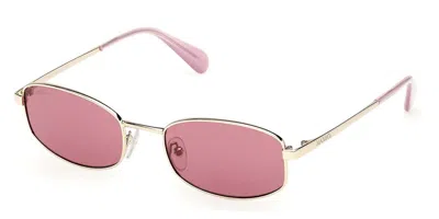 Max & Co Mo0135 32y Occhiali Da Sole Oro Per Donna In Gold