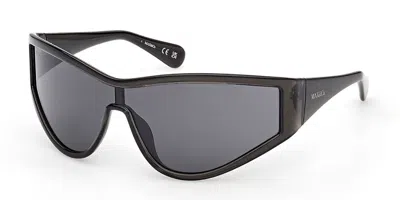 Max & Co Mo0137 20a Occhiali Da Sole Grigi Per Donna In Transparent Shiny Grey