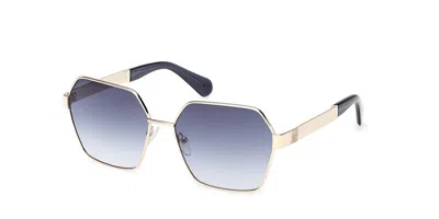 Max & Co Mo0141 32w Women's Sunglasses  Size 59 In Gold