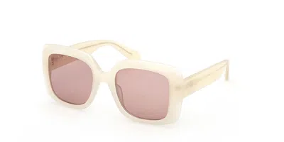Max & Co Mo0153 21s Women's Sunglasses  Size 52 In White