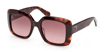 Max & Co Mo0153 52f Occhiali Da Sole Tartarugatishell Per Donna In Dark Tortoise