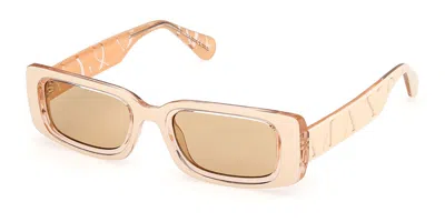 Max & Co Mo0156 21j Occhiali Da Sole Bianchi Per Donna In Shiny White