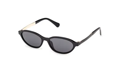 Max & Co Mo0158 01a Women's Sunglasses  Size 53 In Black
