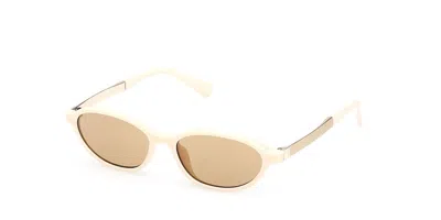 Max & Co Mo0158 21j Women's Sunglasses  Size 53 In White