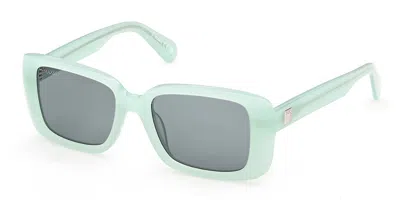 Max & Co Mo0162 93n Occhiali Da Sole Verdi Per Donna In Shiny Light Green