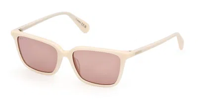 Max & Co Mo0165 21s Occhiali Da Sole Bianchi Per Donna In Shiny White