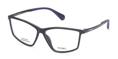 Max & Co Mo5013 Yoga1 090 Women's Glasses Blue Size 57 - Free Lenses - Blue Light Block Available